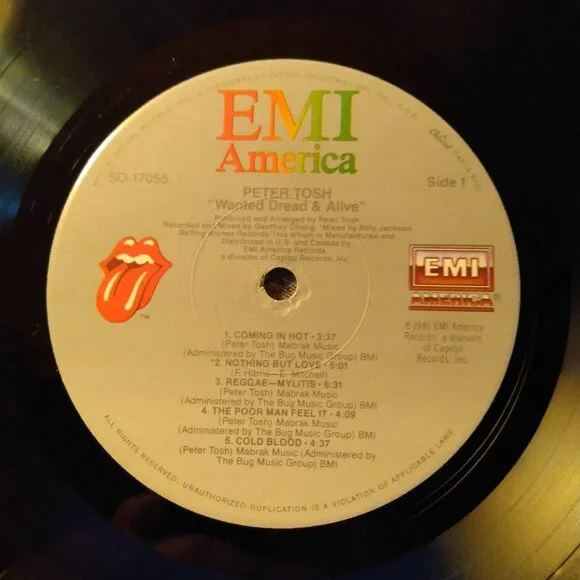 PETER TOSH WANTED DEAD OR ALIVE 12 VINYL LP